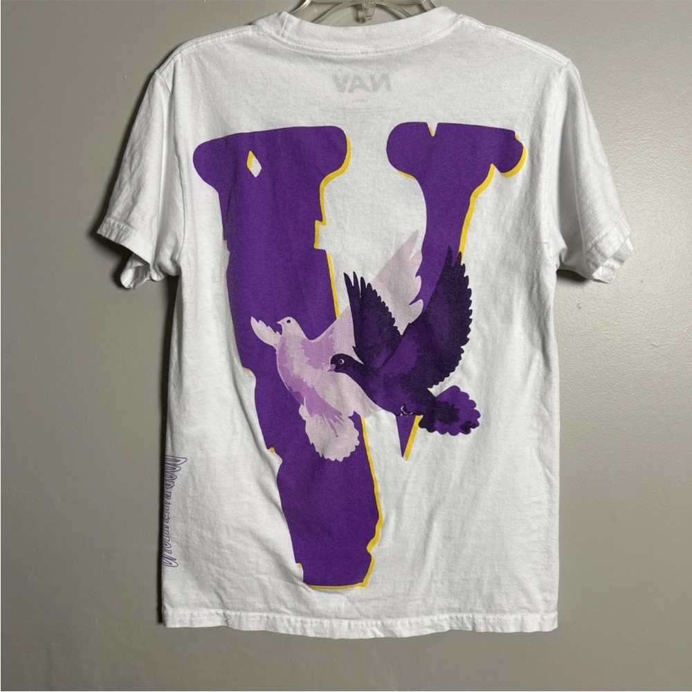 VLONE X Nav T-Shirt Men’s Small Good Intentions Dove White 100% Cotton Rap Album - Picture 2 of 10